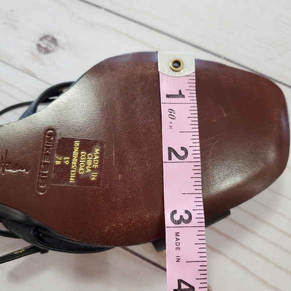 Cole Haan Women's Air Whitney Black and Gold Slide Wedge Sandal Shoes Size 7 - Picture 6 of 14